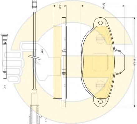 set placute frana,frana disc