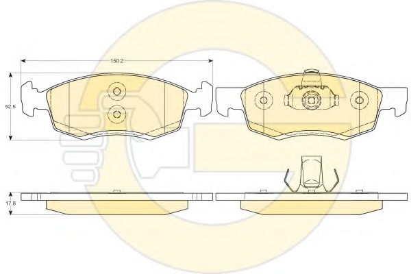 set placute frana,frana disc