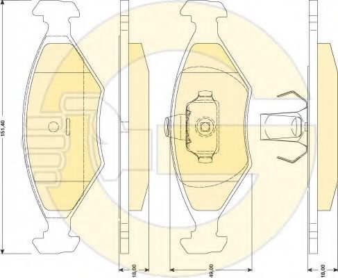 set placute frana,frana disc