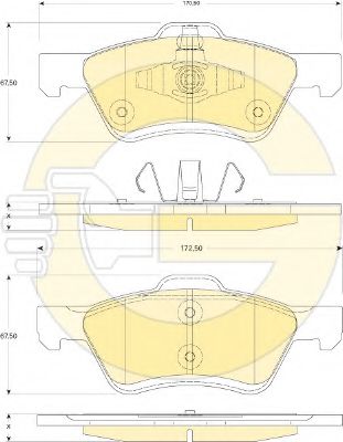 set placute frana,frana disc