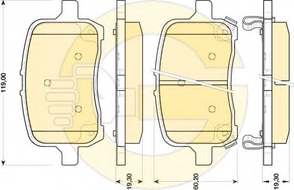 set placute frana,frana disc