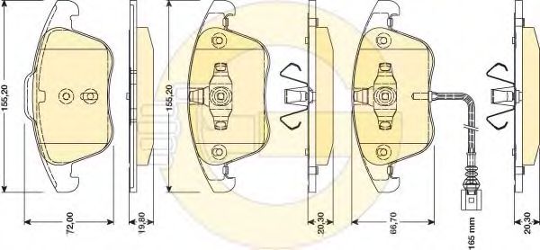 set placute frana,frana disc