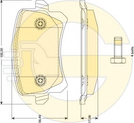 set placute frana,frana disc