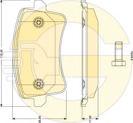 set placute frana,frana disc