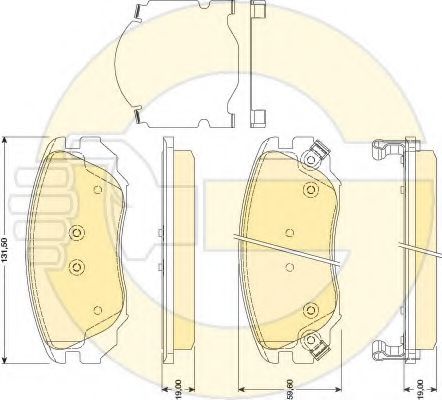 set placute frana,frana disc