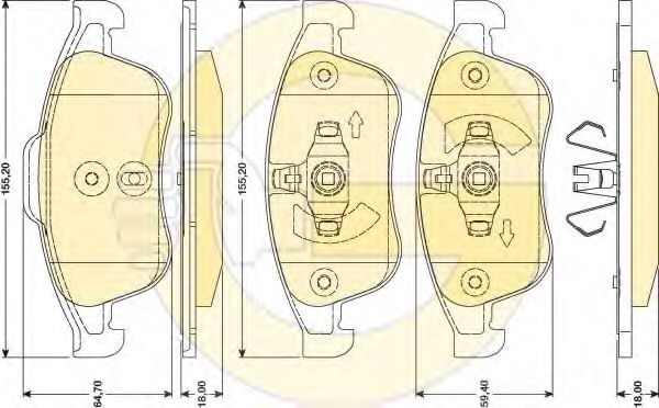 set placute frana,frana disc