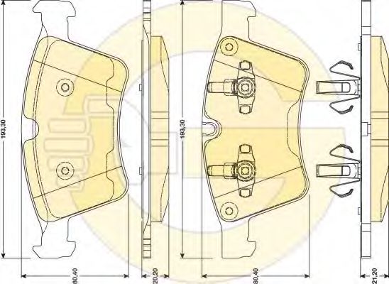 set placute frana,frana disc