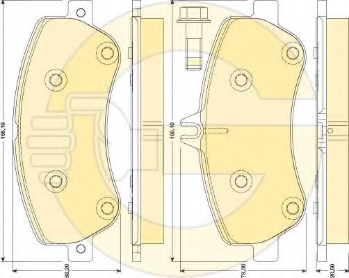 set placute frana,frana disc