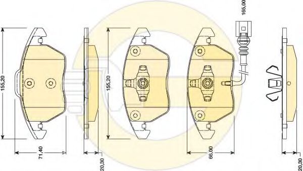 set placute frana,frana disc