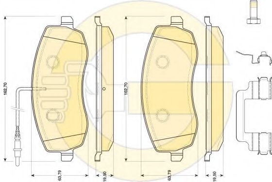 set placute frana,frana disc