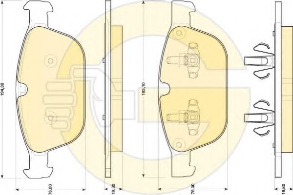 set placute frana,frana disc