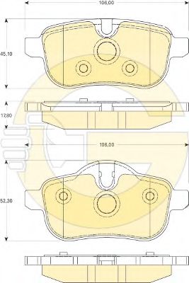 set placute frana,frana disc