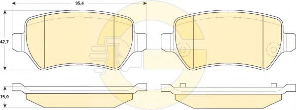 set placute frana,frana disc