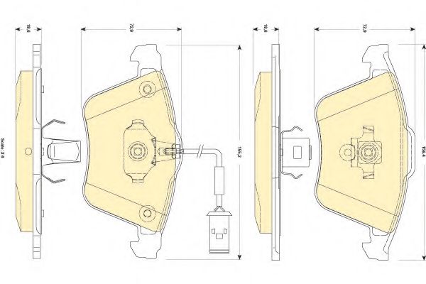 set placute frana,frana disc