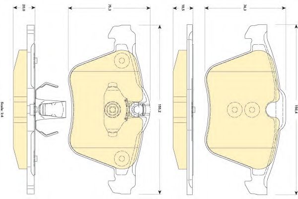 set placute frana,frana disc