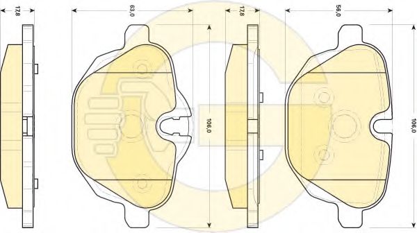 set placute frana,frana disc