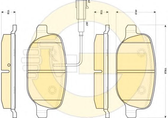 set placute frana,frana disc