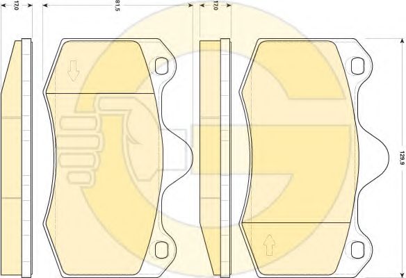 set placute frana,frana disc