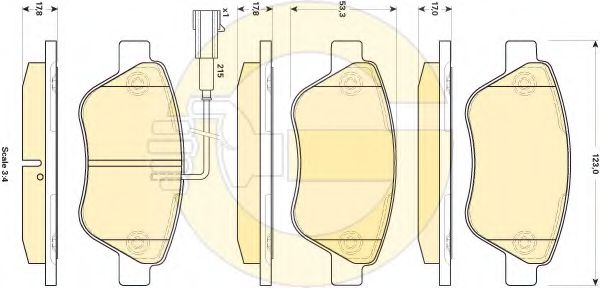 set placute frana,frana disc