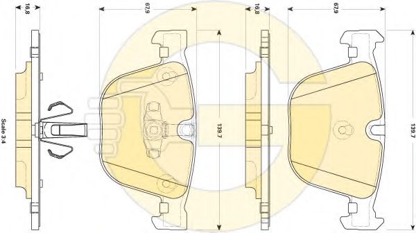 set placute frana,frana disc