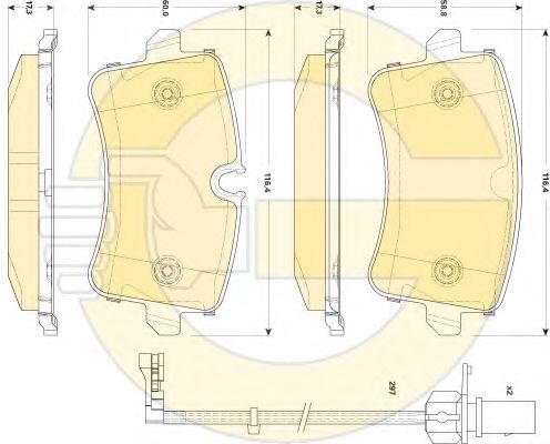 set placute frana,frana disc