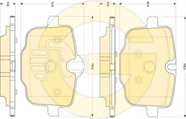 set placute frana,frana disc