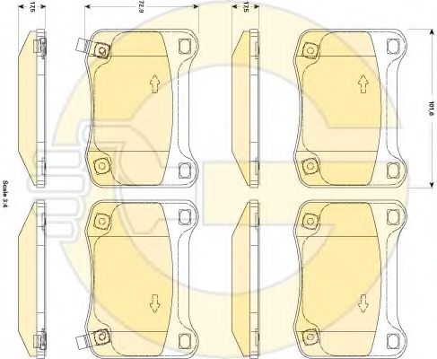 set placute frana,frana disc