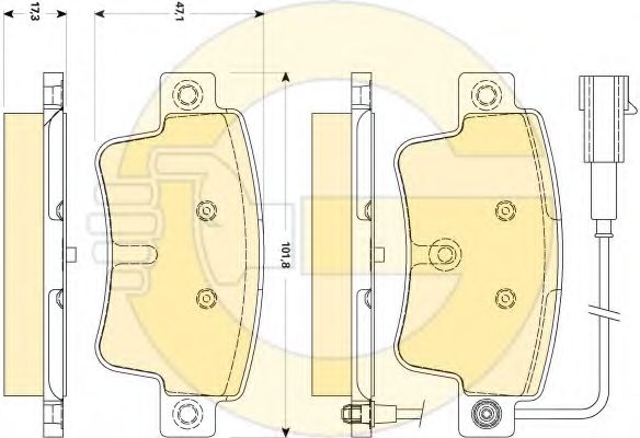 set placute frana,frana disc