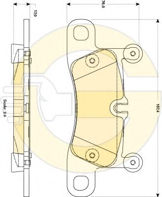 set placute frana,frana disc