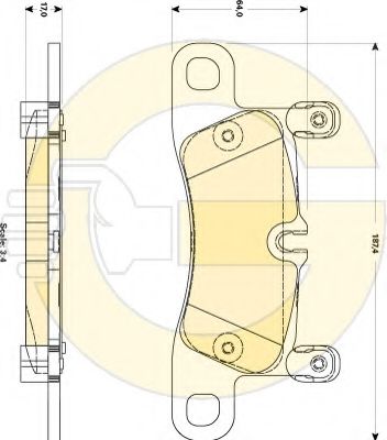 set placute frana,frana disc