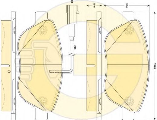 set placute frana,frana disc