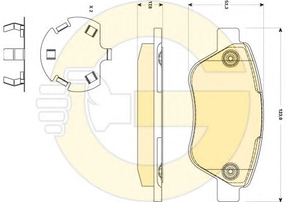 set placute frana,frana disc