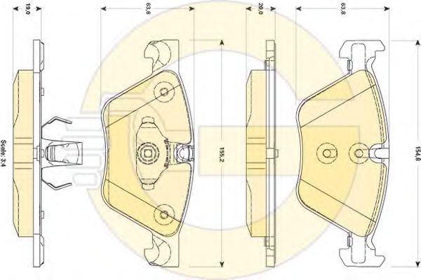 set placute frana,frana disc