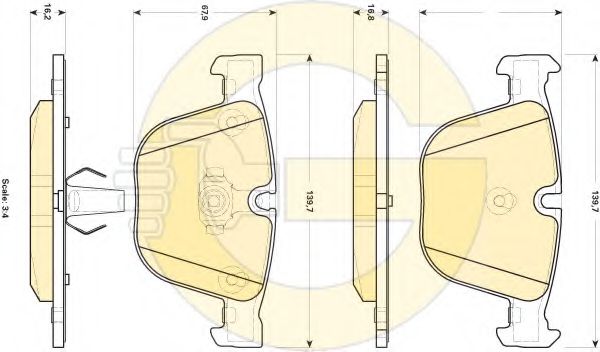 set placute frana,frana disc