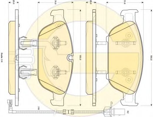 set placute frana,frana disc