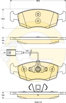 set placute frana,frana disc