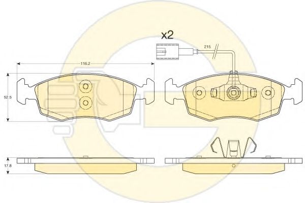 set placute frana,frana disc