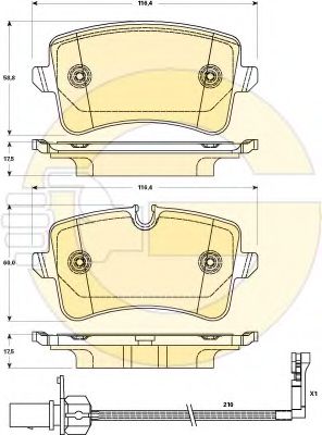 set placute frana,frana disc