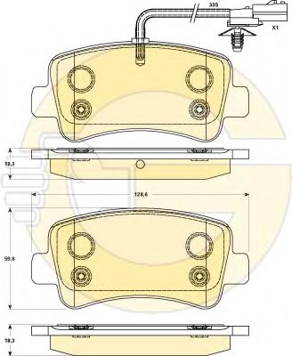 set placute frana,frana disc