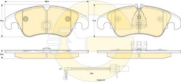 set placute frana,frana disc