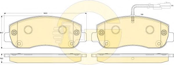 set placute frana,frana disc