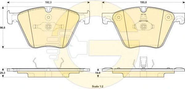 set placute frana,frana disc