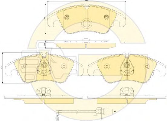 set placute frana,frana disc