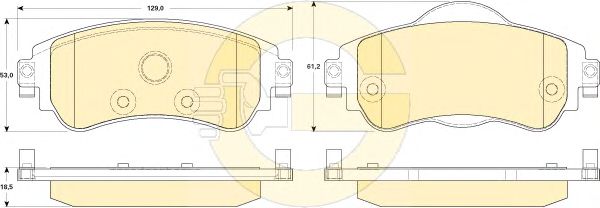 set placute frana,frana disc