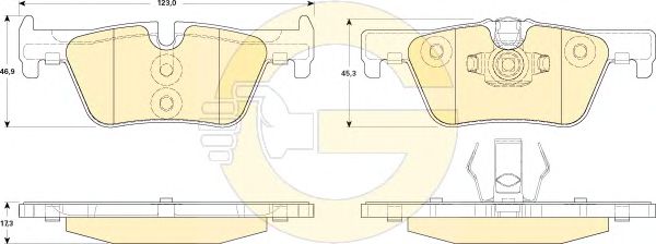 set placute frana,frana disc