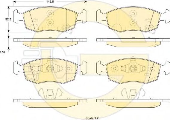 set placute frana,frana disc