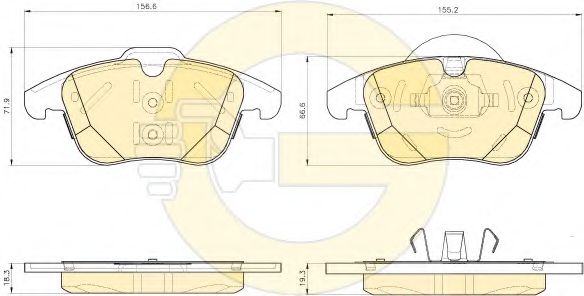 set placute frana,frana disc