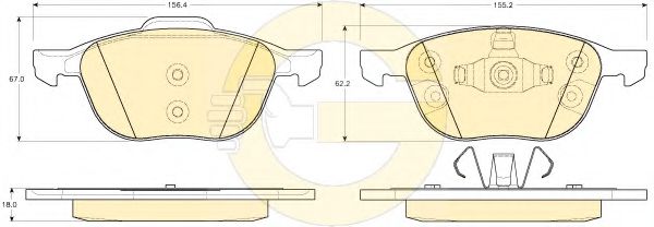 set placute frana,frana disc