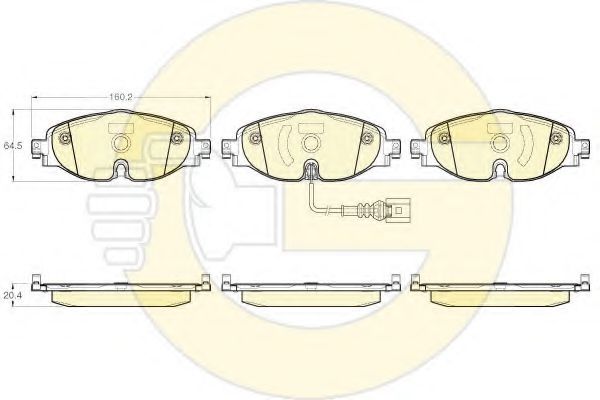 set placute frana,frana disc