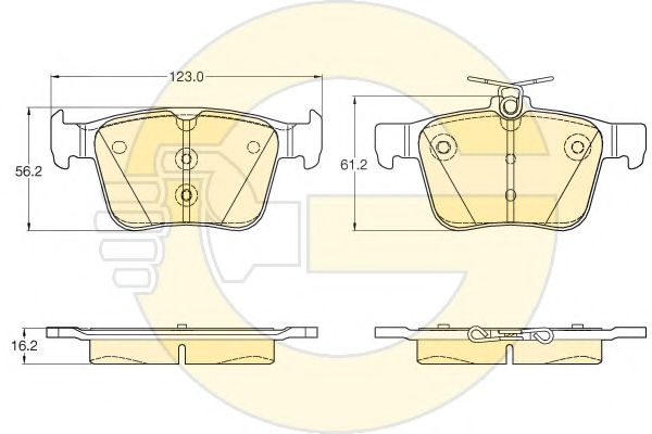 set placute frana,frana disc